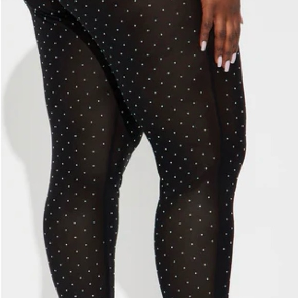 Mesh Rhinestone leggings - Picture 3 of 4